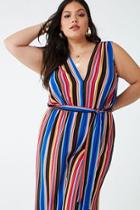 Forever21 Plus Size Crepe Striped Jumpsuit