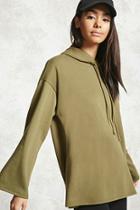 Forever21 Boxy-sleeve French Terry Hoodie