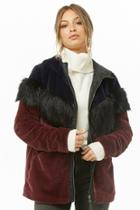 Forever21 Noisy May Colorblock Faux Fur Jacket