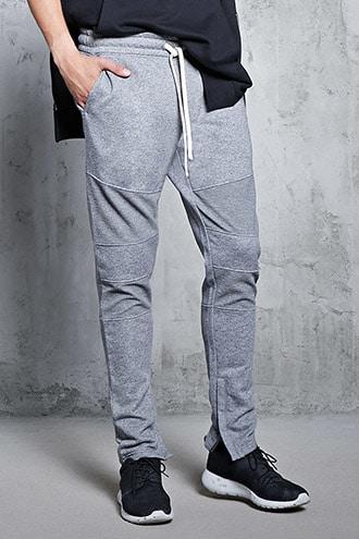 Forever21 Marled Fleece Knit Sweatpants