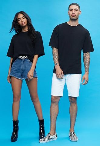 Forever21 Unisex Basic Crew Neck Tee
