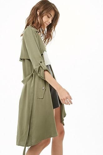 Forever21 Draped-front Longline Duster