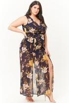 Forever21 Plus Size Floral Print M-slit Dress