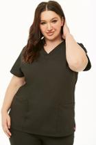 Forever21 Plus Size Patch Pocket Scrub Top