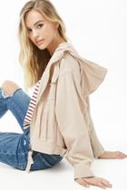 Forever21 Zip Front Hooded Jacket
