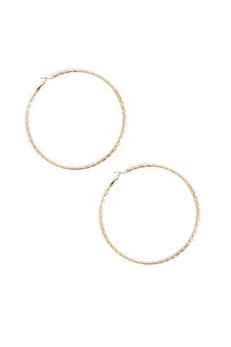 Forever21 Large Textured Hoop Earrings