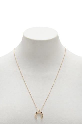 Forever21 Crescent Tusk Pendant Necklace