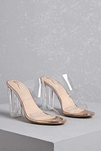 Forever21 Lucite Slip-on Heels