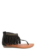 Forever21 Faux Suede Fringe Sandals