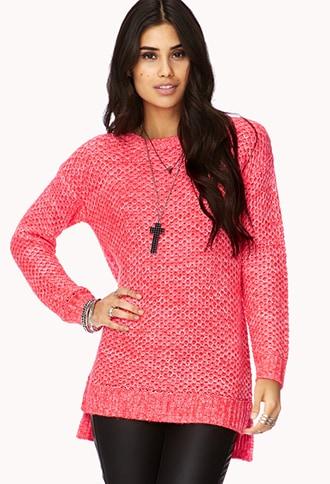 Forever21 Neon Pop Open-knit Sweater
