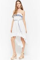 Forever21 Z&l Europe Embroidered Flounce Dress
