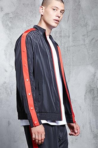 Forever21 Contrast Striped Jacket