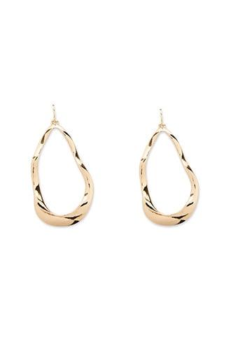 Forever21 Wavy Teardrop Drop Earrings