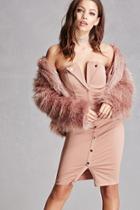 Forever21 Buttoned V-wire Tube Top Dress