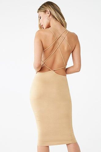 Forever21 Crisscross-back Midi Dress