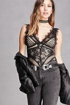 Forever21 Eyelash Lace Bustier Top