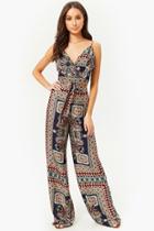 Forever21 Ornate Crop Cami & Palazzo Pants Set