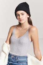 Forever21 Ribbed Metallic Knit Cami Top