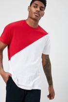 Forever21 Diagonal Colorblock Tee