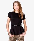 Short Sleeve Peplum Top