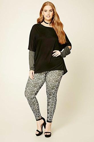Forever21 Plus Women's  Plus Size Abstract Leggings