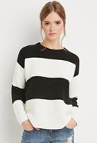 Forever21 Striped Chunky Ribbed Sweater
