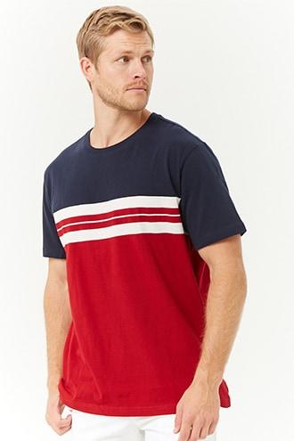 Forever21 Striped Colorblock Tee