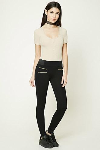 Forever21 Zippered Pocket Leggings