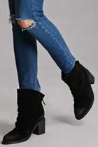 Forever21 Women's  Black Sbicca Zippered Booties