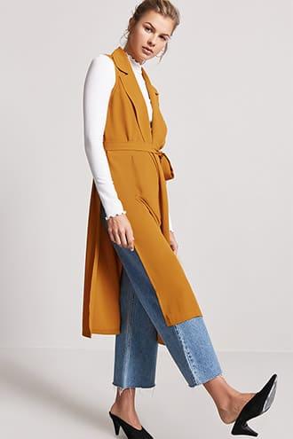 Forever21 Longline Side-slit Vest