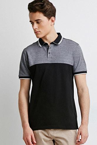 Forever21 Colorblocked Piqué Polo