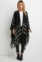 Forever21 Plaid Tassel-hem Poncho