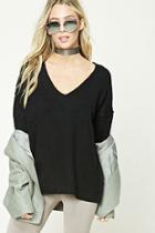 Forever21 Slub Knit V-neck Sweater