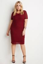 Forever21 Plus Women's  Shadow Stripe Dress