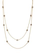 Forever21 Grey & Gold Faux Stone Layered Necklace