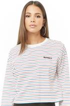 Forever21 Striped Sunset Graphic Top
