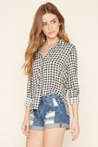 Forever21 Women's  Checkered Button-down Shirt