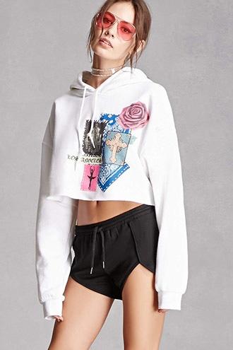 Forever21 Repurposed Cropped Hoodie