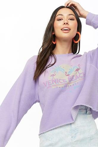 Forever21 Fleece Venice Beach Graphic Sweatshirt