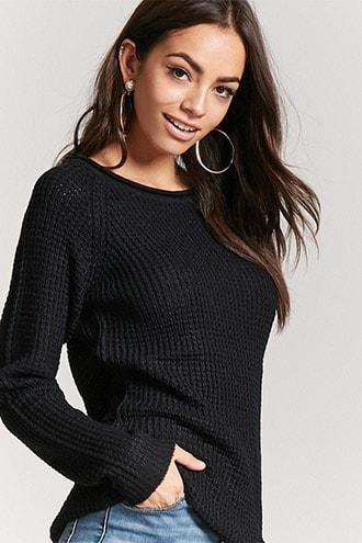 Forever21 Ribbed Knit Form-fitting Sweater