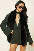 Forever21 Women's  V-neck Belted Romper