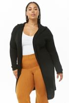 Forever21 Plus Size Hooded Ribbed Longline Cardigan