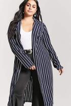 Forever21 Plus Size Pinstripe Duster