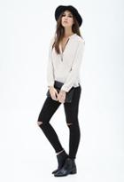 Forever21 Contrast-piped Henley Top