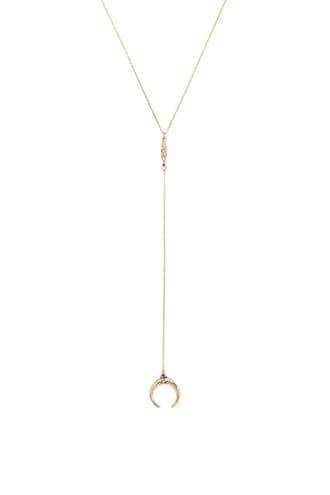 Forever21 Horn Pendant Drop Chain Necklace