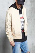Forever21 Ruched Sleeve Bomber Jacket