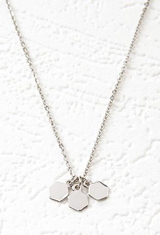 Forever21 Hexagon Charm Necklace