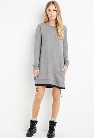 Forever21 Drawstring Sweatshirt Dress