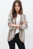 Forever21 Contemporary Multi-tone Striped Knit Cardigan
