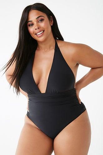 Forever21 Plus Size Plunging One-piece Swimsuit